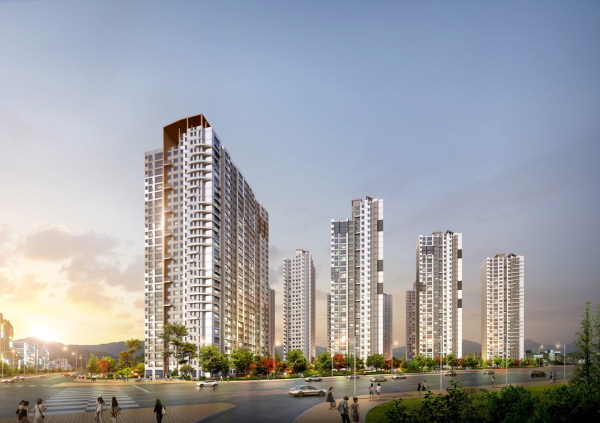현대산업개발이 오는 3월 분양하는 서울 중랑구 면목3구역주택재건축정비사업 투시도. <사진=현대산업개발>