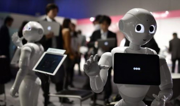 일본 로봇 엑스포의 인간형 로봇.<사진=연합>