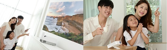 ‘LG 프로빔 TV(왼쪽)’와 ‘LG 미니빔 TV’ 이미지. <사진=LG전자>