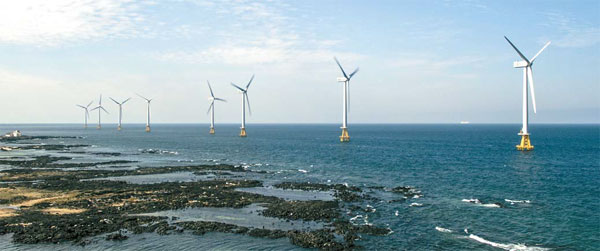제주도 한경면 두모리 해상에 설치될 해상 풍력발전소 조감도. <사진=한국남동발전>