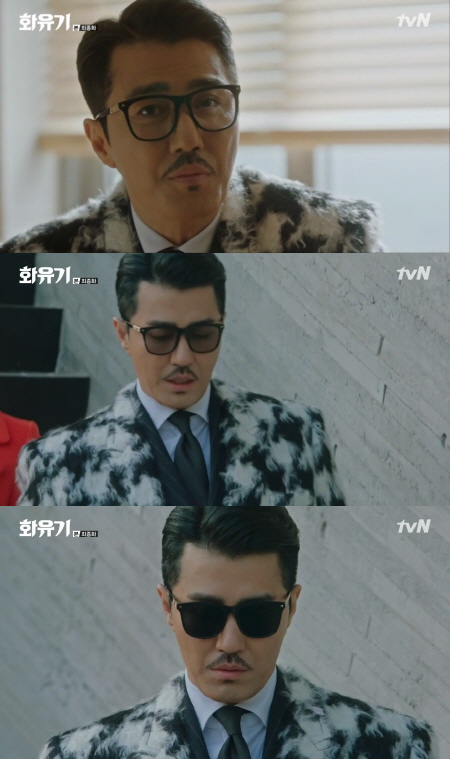 배우 차승원씨가 tvN 토일드라마 ‘화유기’에서 변색렌즈 트랜지션스를 착용한 모습. <사진=에실로코리아>