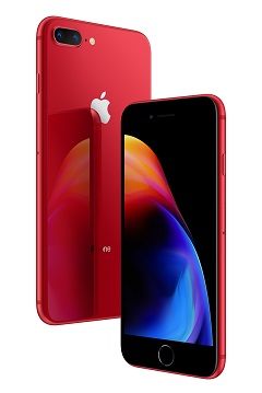 17일 출시하는 ‘아이폰8’·’아이폰8플러스’ 레드(RED) 스페셜 에디션 이미지.<사진=SK텔레콤>