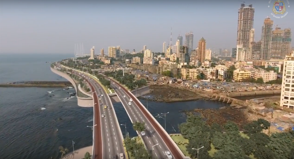 인도 뭄바이 남부 해안도로 2공구 건설공사 조감도. 