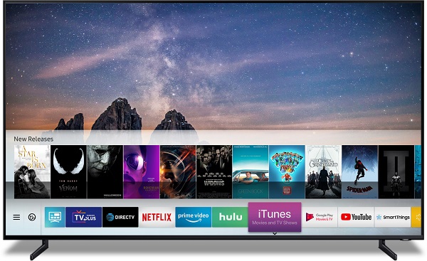 삼성전자 TV에 애플 아이튠즈가 탑재됐다.<사진=삼성전자>