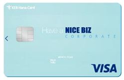 ‘NICE BIZ(나이스 비즈) 기업신용카드’플레이트 이미지.<사진=하나카드>
