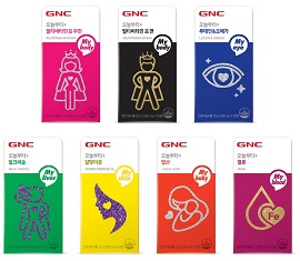 동원F&B가 올리브영과 협업해 출시한 ‘GNC 오늘부터 플러스’ 7종 제품 이미지. <사진=동원F&B>