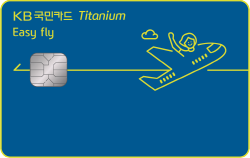 KB국민 이지 플라이(Easy Fly) 티타늄 카드 이미지.