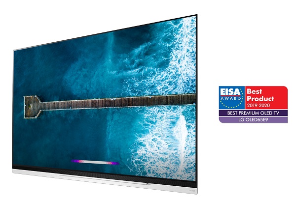 EISA어워드에서 최고제품상을 수상한 ‘LG 올레드 TV AI ThinQ(모델명: 65E9)’.<사진=LG전자>