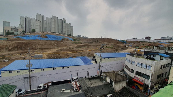 아현2구역 재개발 사업지 전경. <사진=박준형 기자>