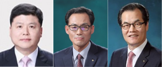 권광석, 김정기, 이동연 차기 우리은행장 후보(왼쪽부터). <사진=우리은행>