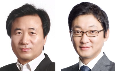 유신열 신세계디에프 대표(왼쪽)와 문성욱 시그나이트파트너스 대표 <사진=신세계그룹>