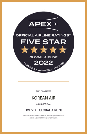 APEX 선정 '5성 글로벌 항공사' <사진=대한항공>