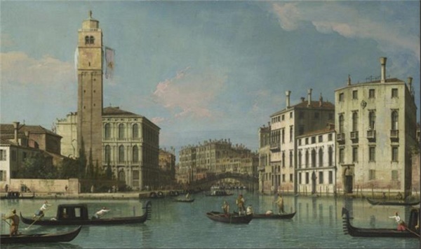 6월 2일부터 10월 9일까지 ‘영국 내셔널갤러리 명화전’에서 공개될 카날레토의 ‘베네치아 카나레조 입구(1734~42년작)’ 그림. <사진=국립중앙박물관>