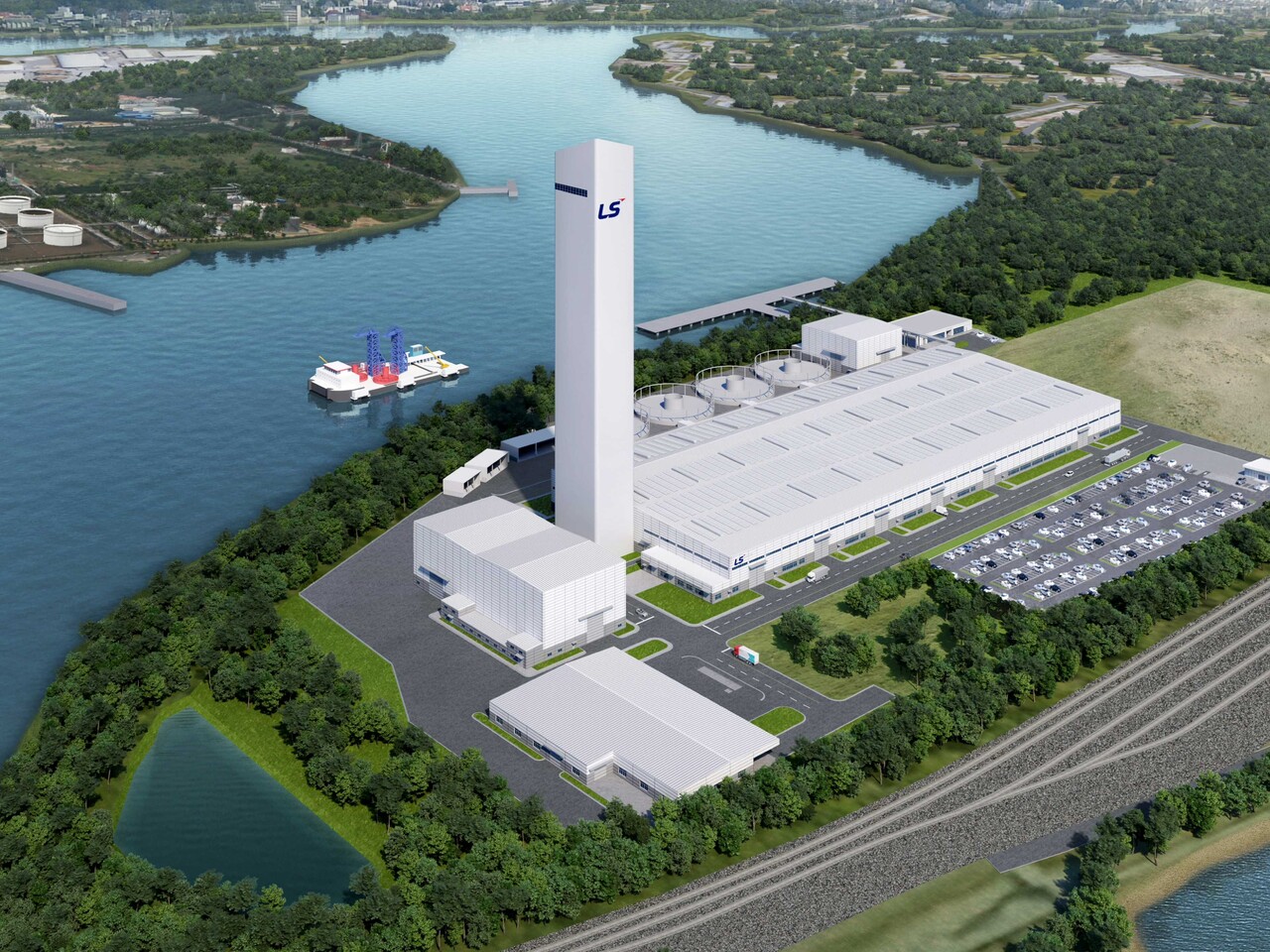 LS전선 미국 자회사, LS그린링크의 미국 버지니아주 해저케이블 공장 조감도. ©LS
