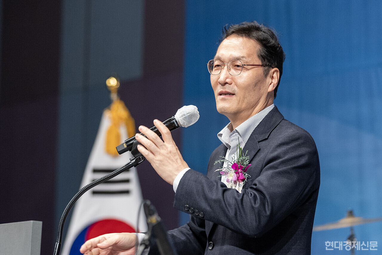 축사하는 조희수 경기지방중소벤처기업청장. =박명섭 기자
